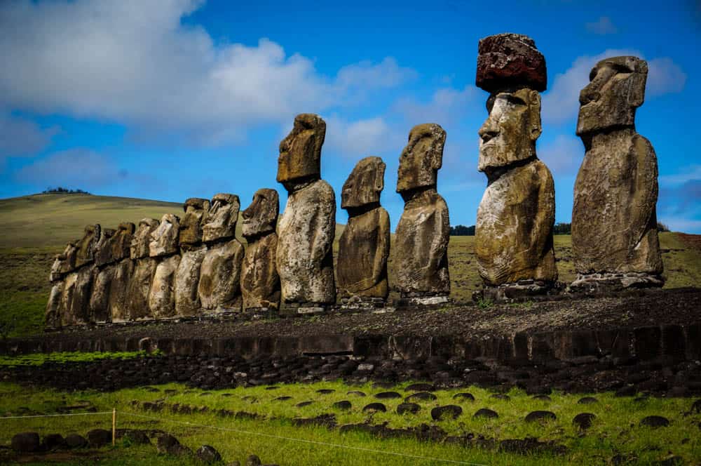 Moai's on Easter Island in Chile