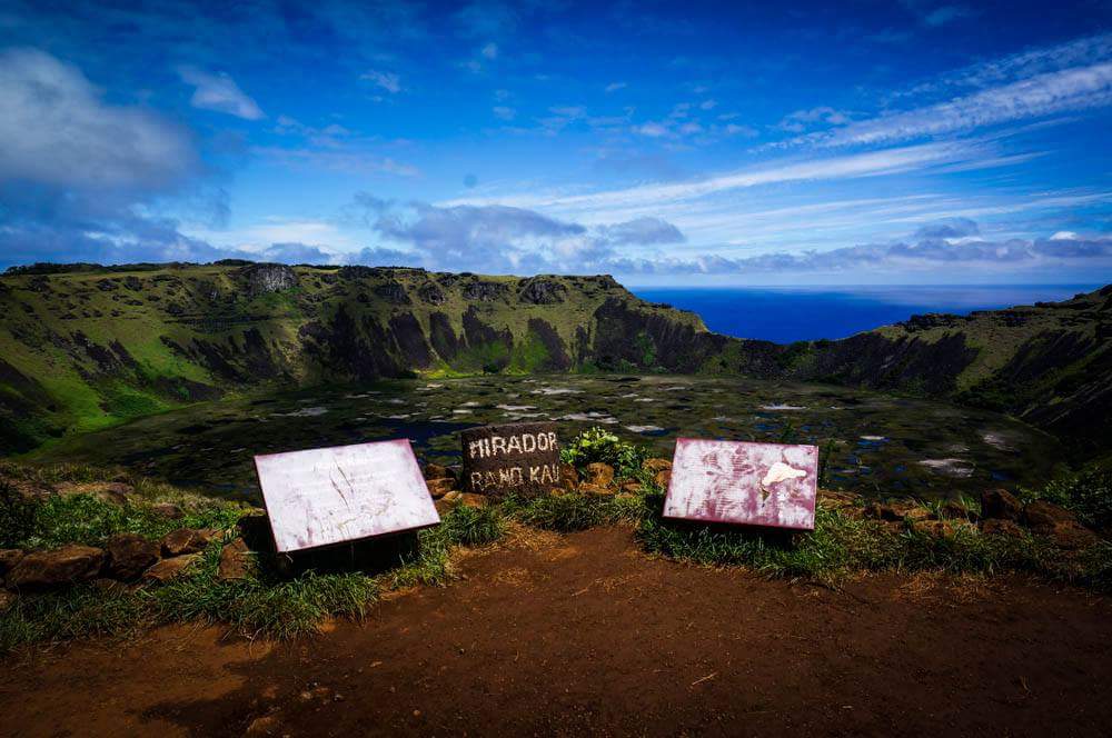 Easter Island's Rano Kau volcano crater