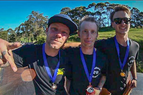 Winners of the best trick at Mega Ramp Australia