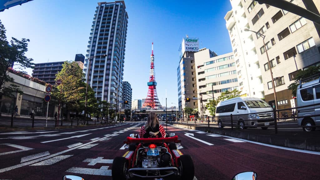 Go carting up to Tokyo Tower 