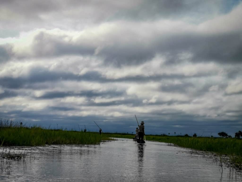 Mokoros on the Okavango Delta in Botswana