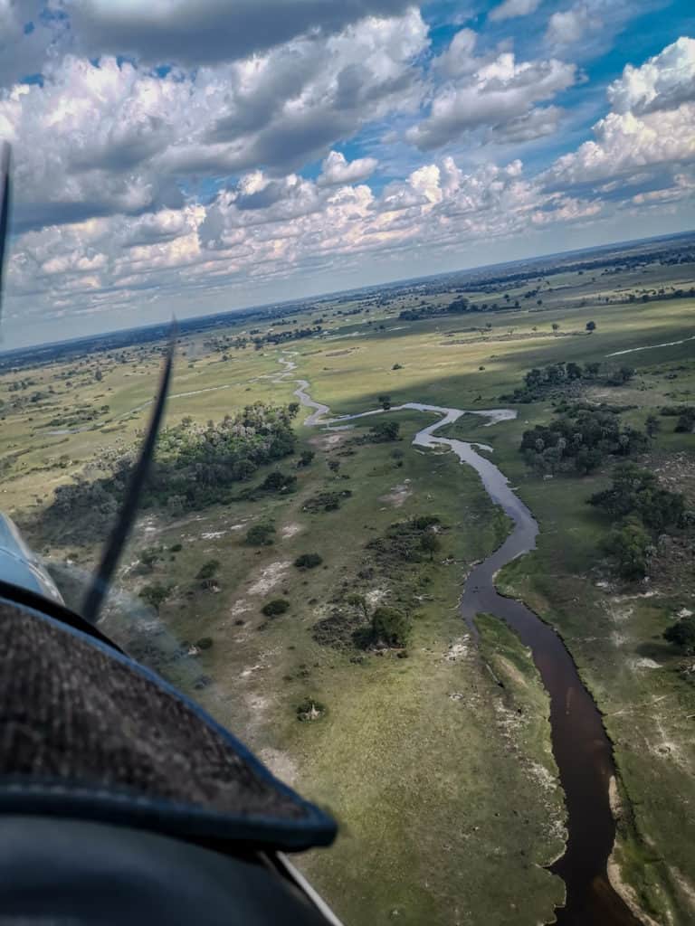 Amazing views from our flight over the Okavango Delta