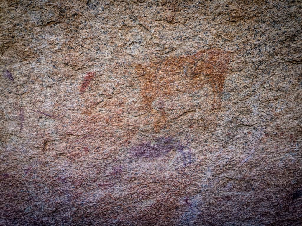 rock paintings Spitzkoppe mountains Namibia