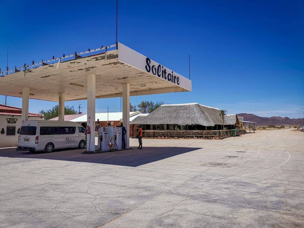 Solitaire gas station in Namibia