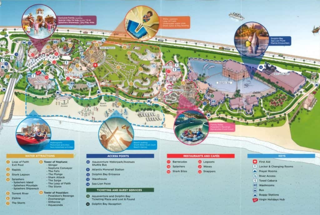 Aquaventure map Atlantis Dubai