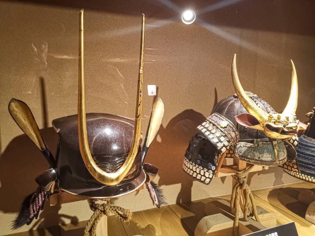 Samurai museum helmets