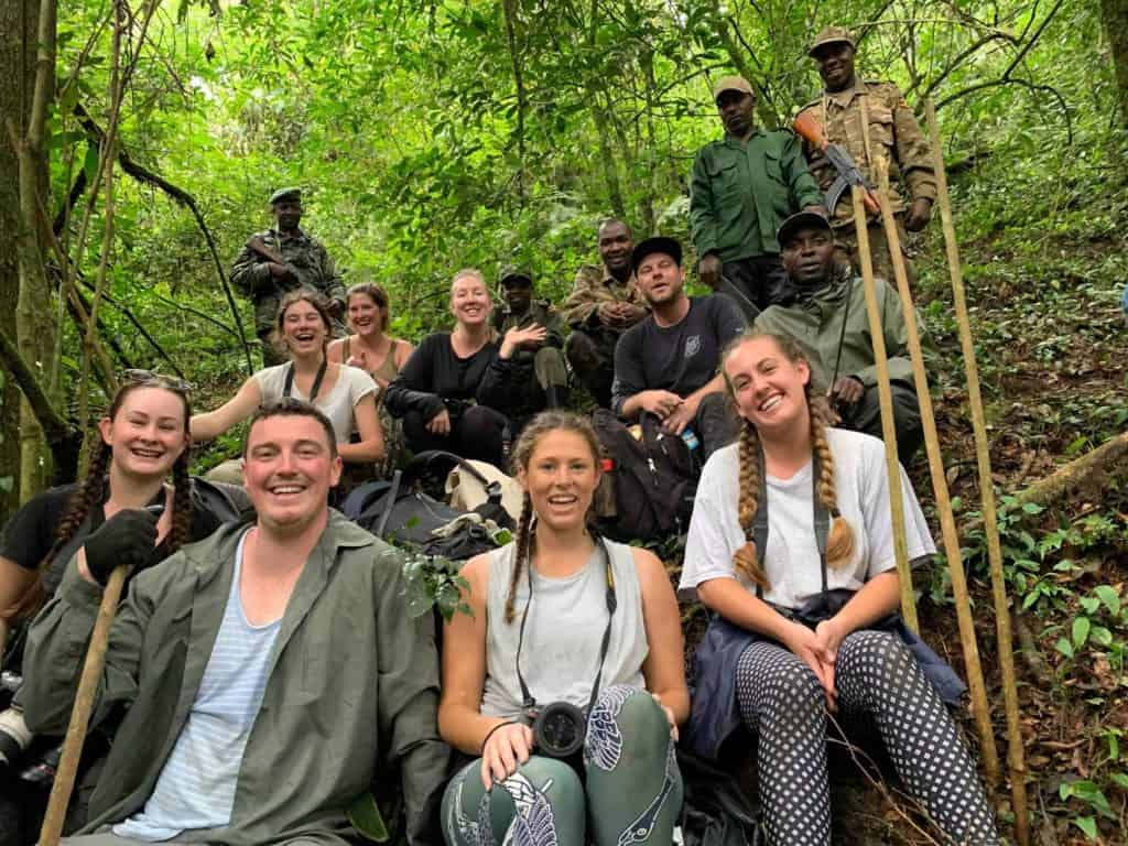 Gorilla trek crew in Uganda