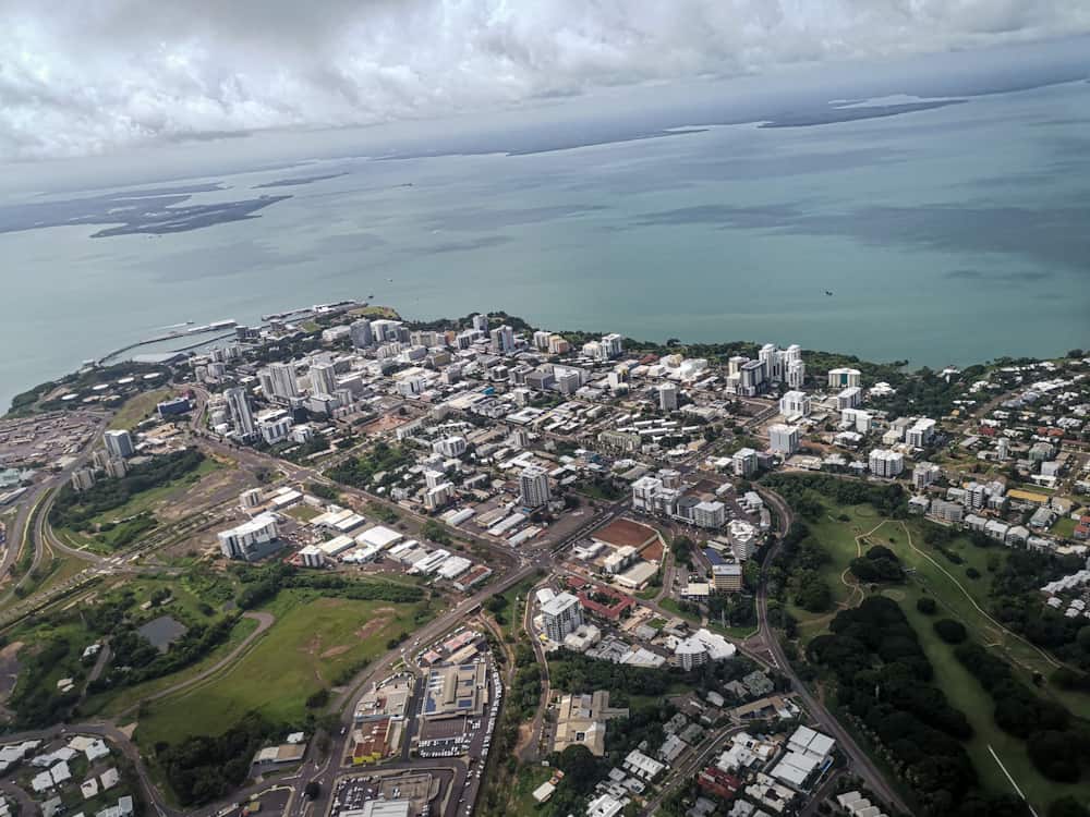 Darwin CBD from the air