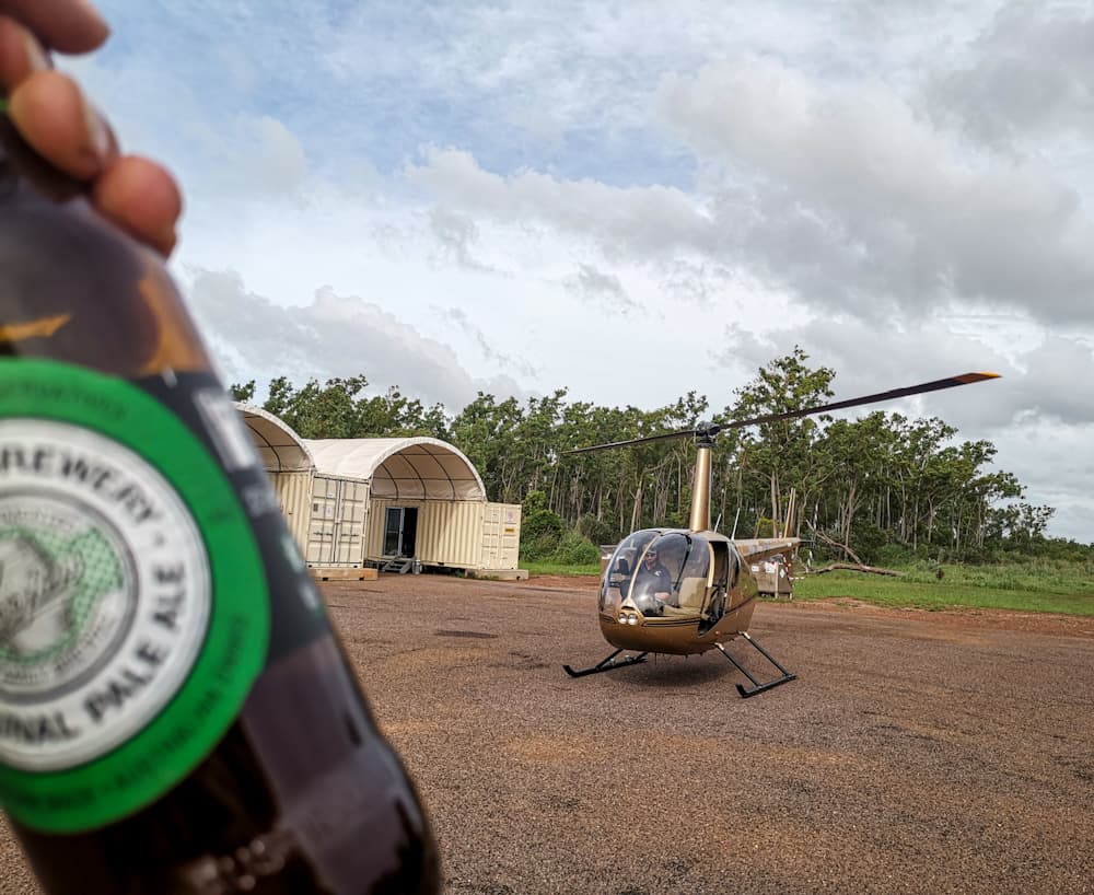 Helicopter pub crawl Darwin