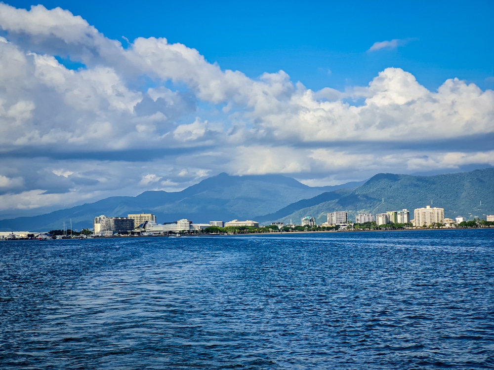 Cairns city skyline from the water