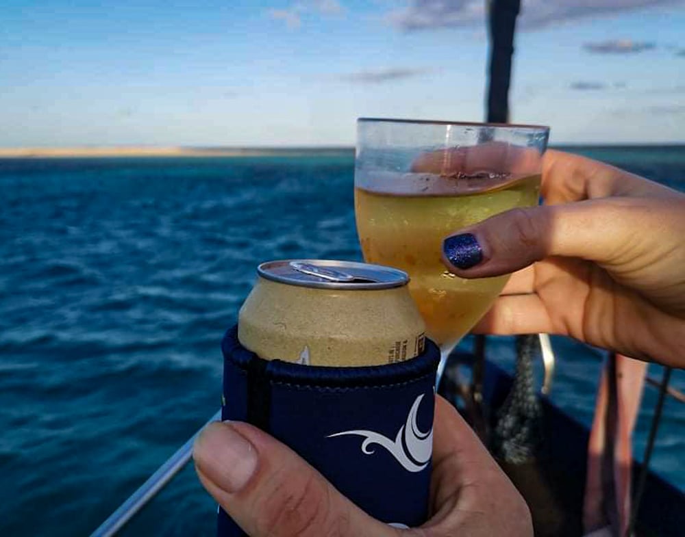 Cheers to a good day out on the reef
