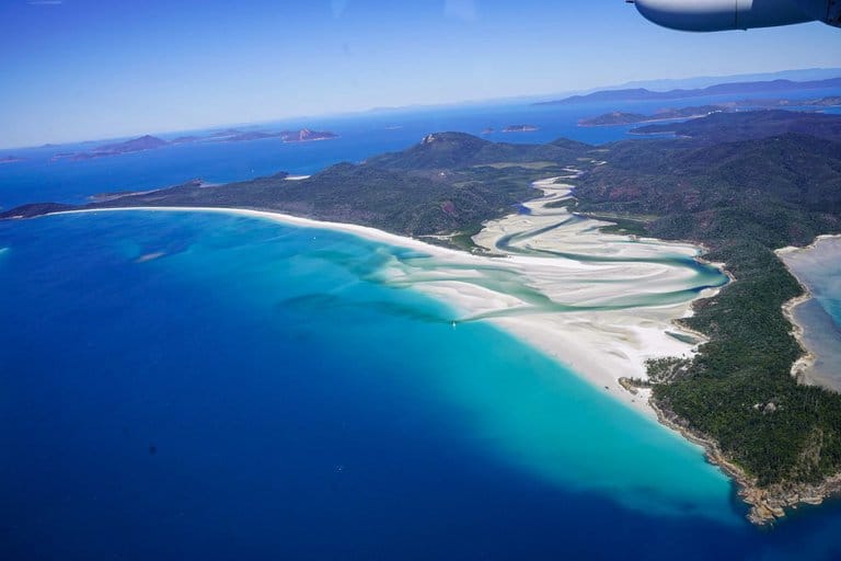 Whitehaven beach from above