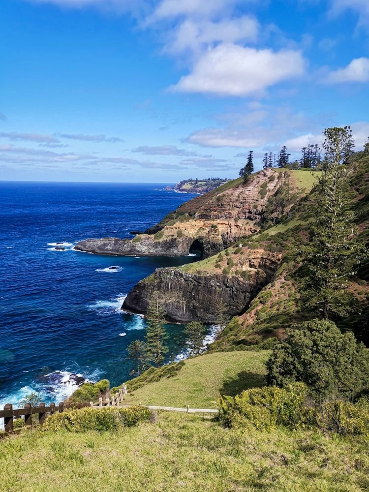 Norfolk island coastline