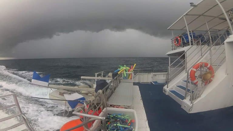 cyclone Seth out at sea