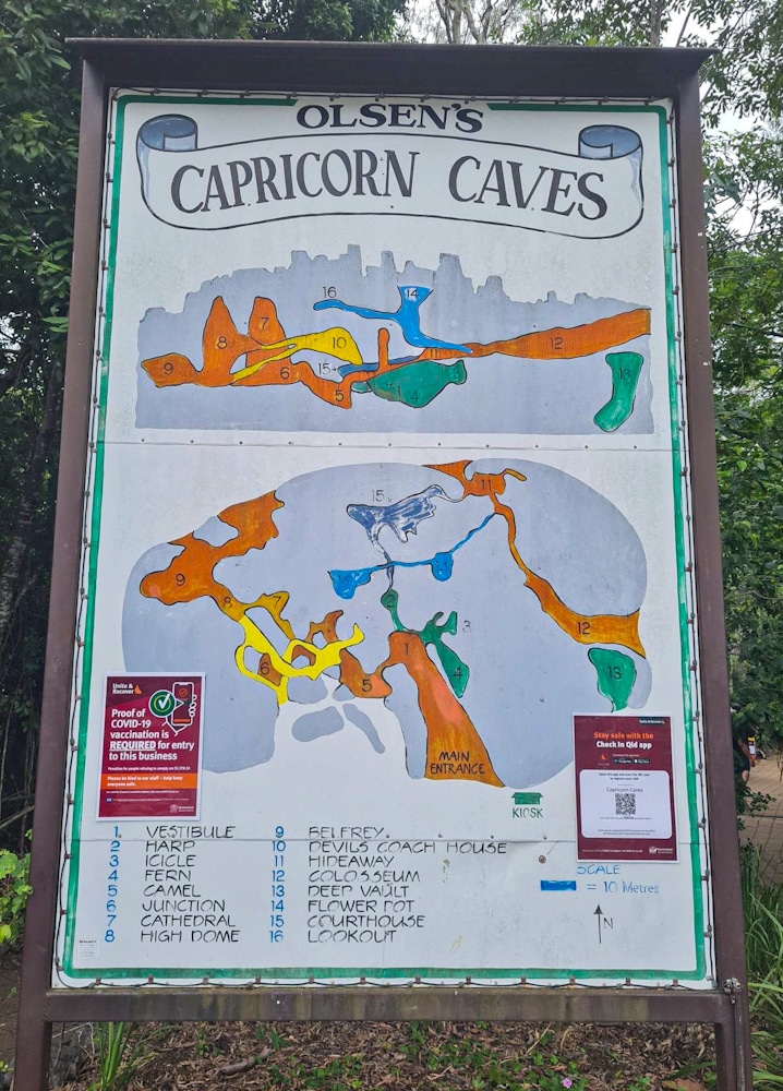 map of Capricorn cave system