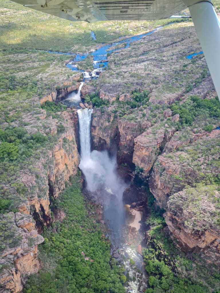 Scenic flight over Kakadu waterfalls